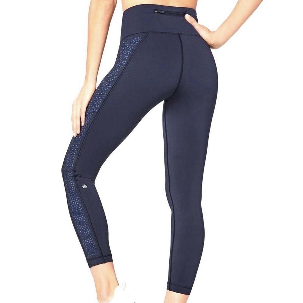 Lululemon Colour Me Quick 7/8 Tight 25" Midnight Navy / Blazer Blue Size 8